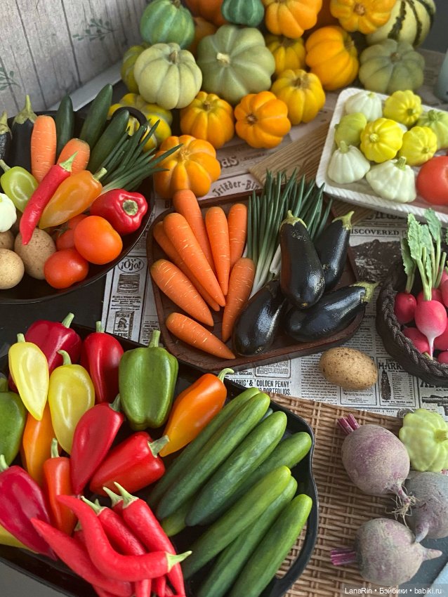 Полимерный урожай — Кукольная миниатюра своими руками: еда