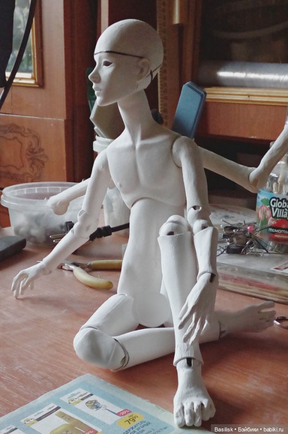 Кукла в процессе — Авторские шарнирные куклы своими руками: лепка (фото 3)