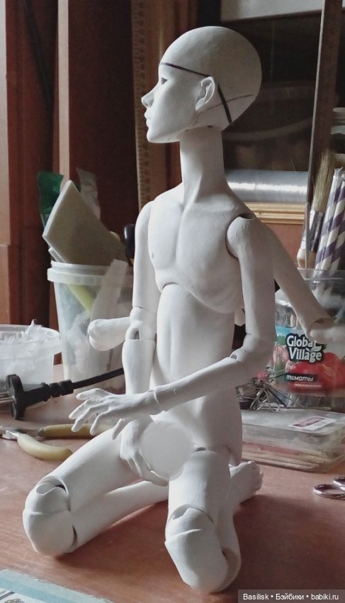 Кукла в процессе — Авторские шарнирные куклы своими руками: лепка (фото 6)