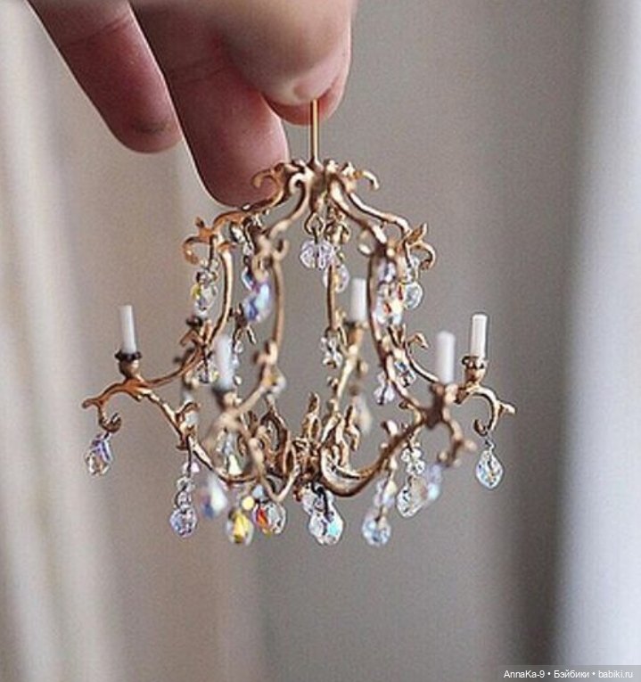 Современные люстры для кукольных домиков и румбоксов