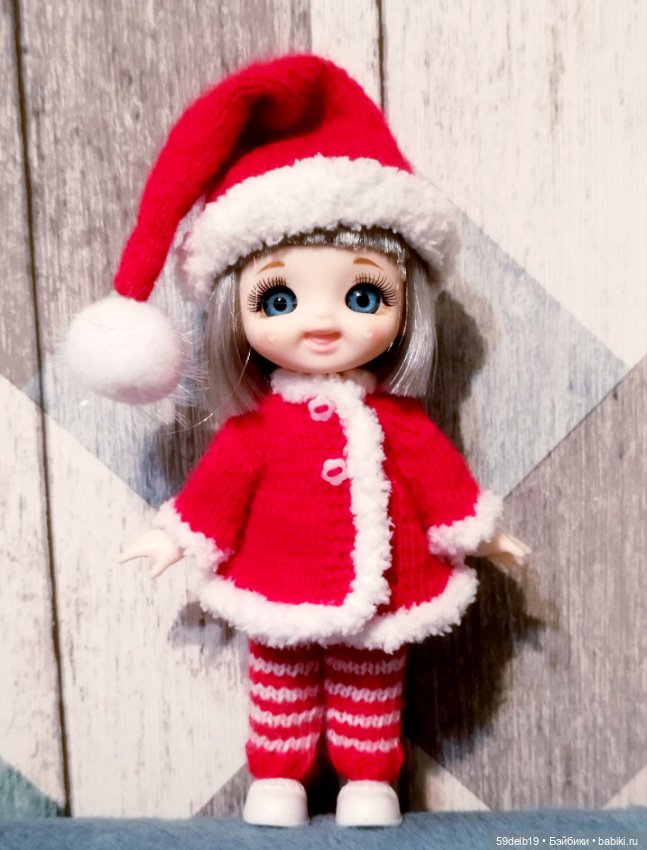 Костюмчик "САНТА" для Baboliy, Pukifee, Lati Yellow,Mead/Late, irreal doll, Realpuki 15 - 16 см