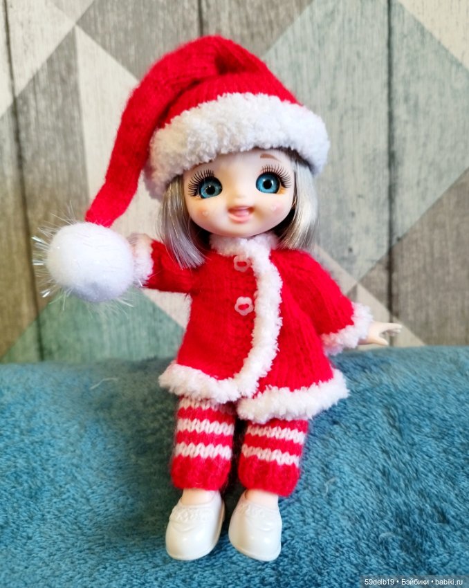 Костюмчик "САНТА" для Baboliy, Pukifee, Lati Yellow,Mead/Late, irreal doll, Realpuki 15 - 16 см (фото 5)