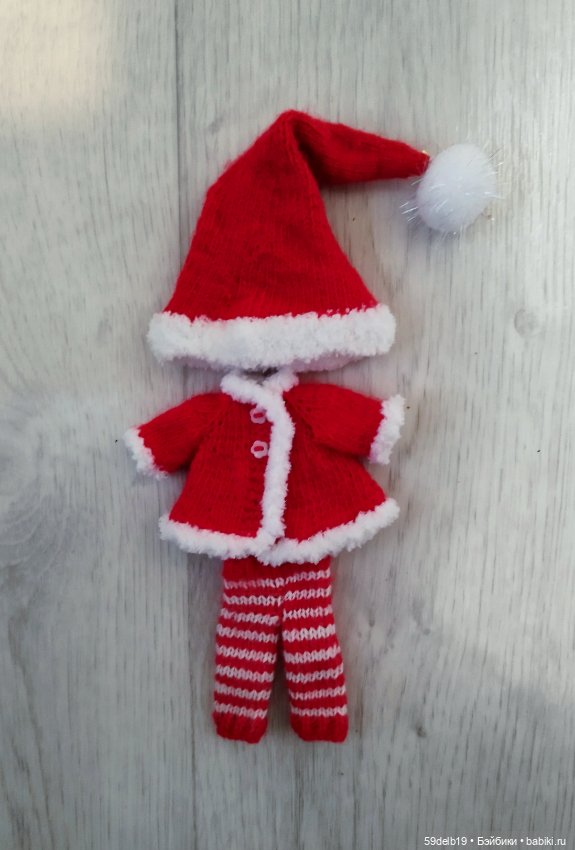 Костюмчик "САНТА" для Baboliy, Pukifee, Lati Yellow,Mead/Late, irreal doll, Realpuki 15 - 16 см (фото 10)