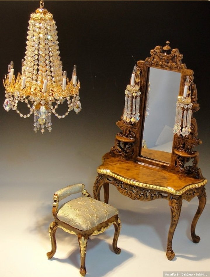 Антикварные люстры для кукольных интерьеров