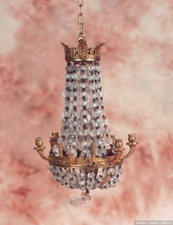 Антикварные люстры для кукольных интерьеров