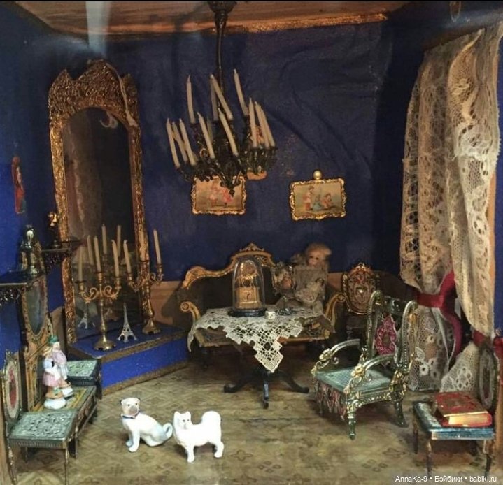 Антикварные люстры для кукольных интерьеров