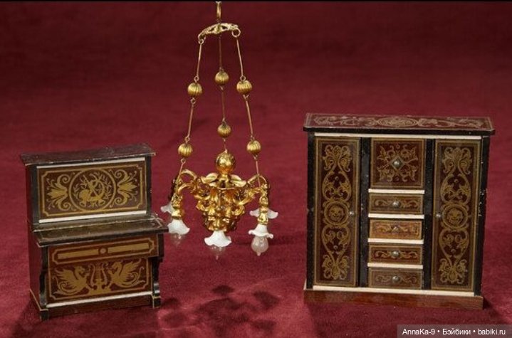Антикварные люстры для кукольных интерьеров