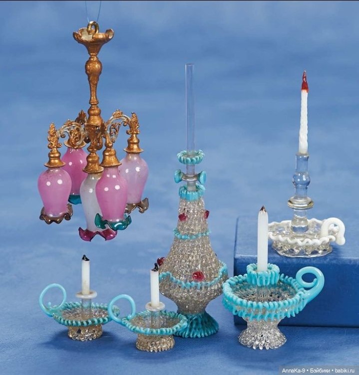 Антикварные люстры для кукольных интерьеров