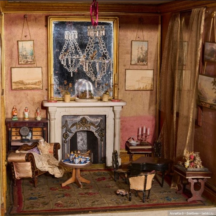 Антикварные люстры для кукольных интерьеров