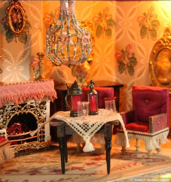 Антикварные люстры для кукольных интерьеров