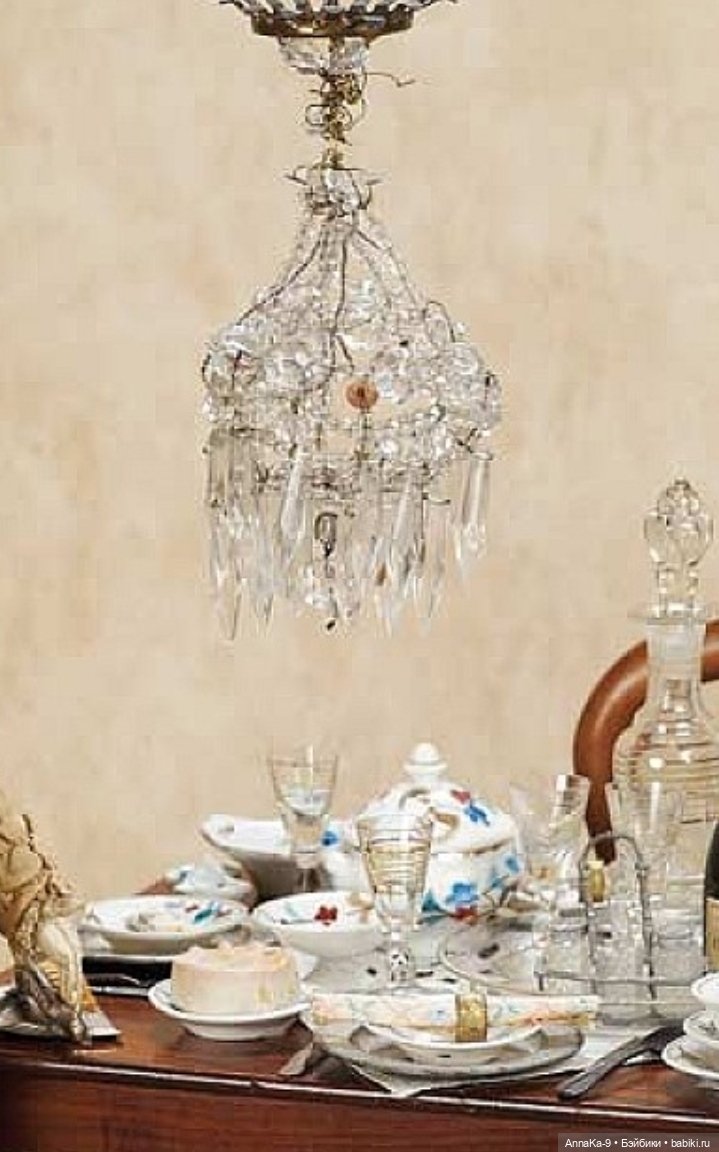 Антикварные люстры для кукольных интерьеров