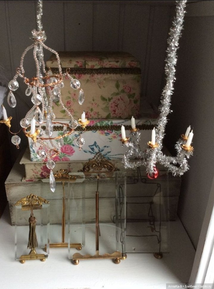 Антикварные люстры для кукольных интерьеров