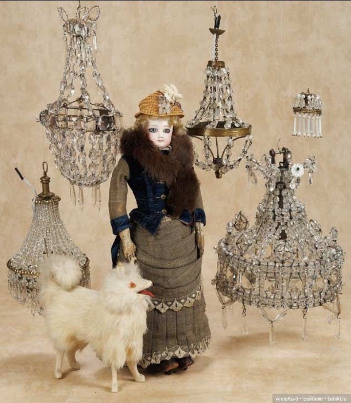 Антикварные люстры для кукольных интерьеров