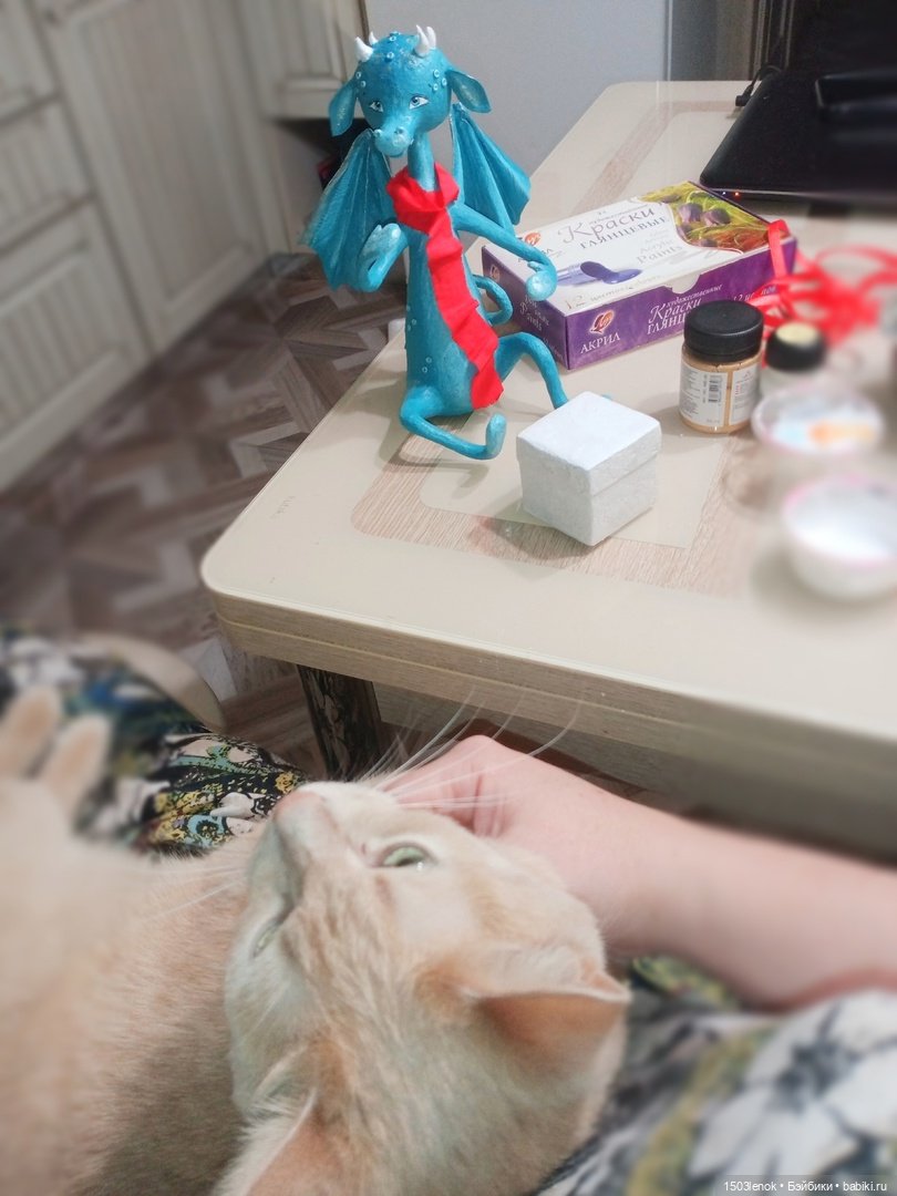 Ещё один дракончик — Лепка авторских игрушек и папье (фото 3)