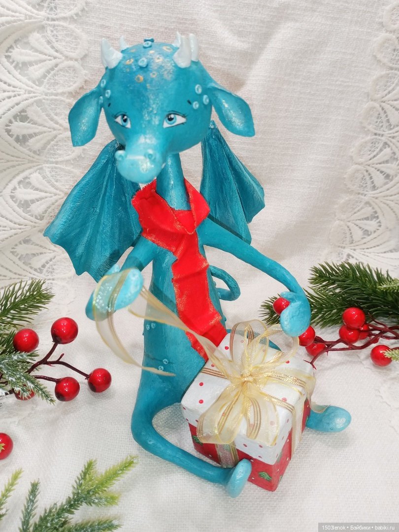 Ещё один дракончик — Лепка авторских игрушек и папье (фото 5)