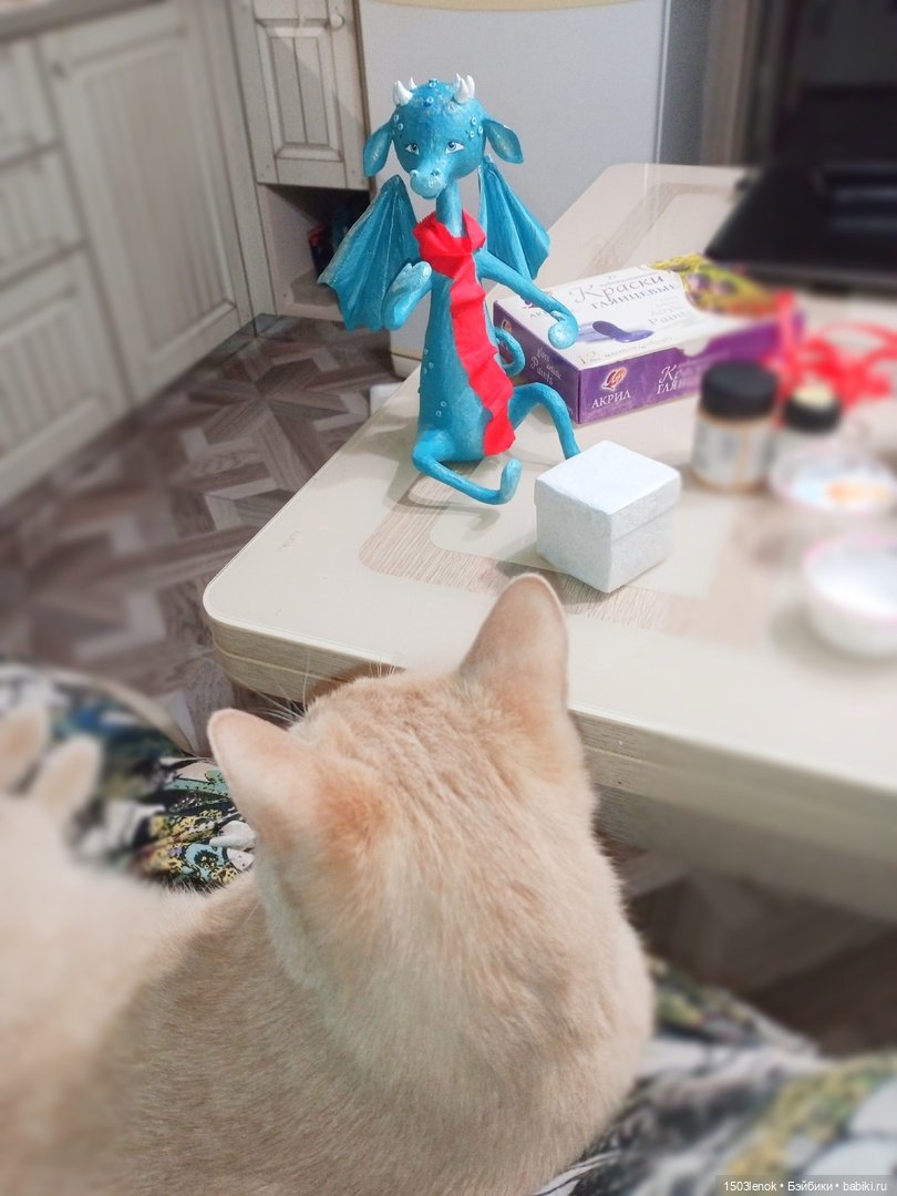 Ещё один дракончик — Лепка авторских игрушек и папье