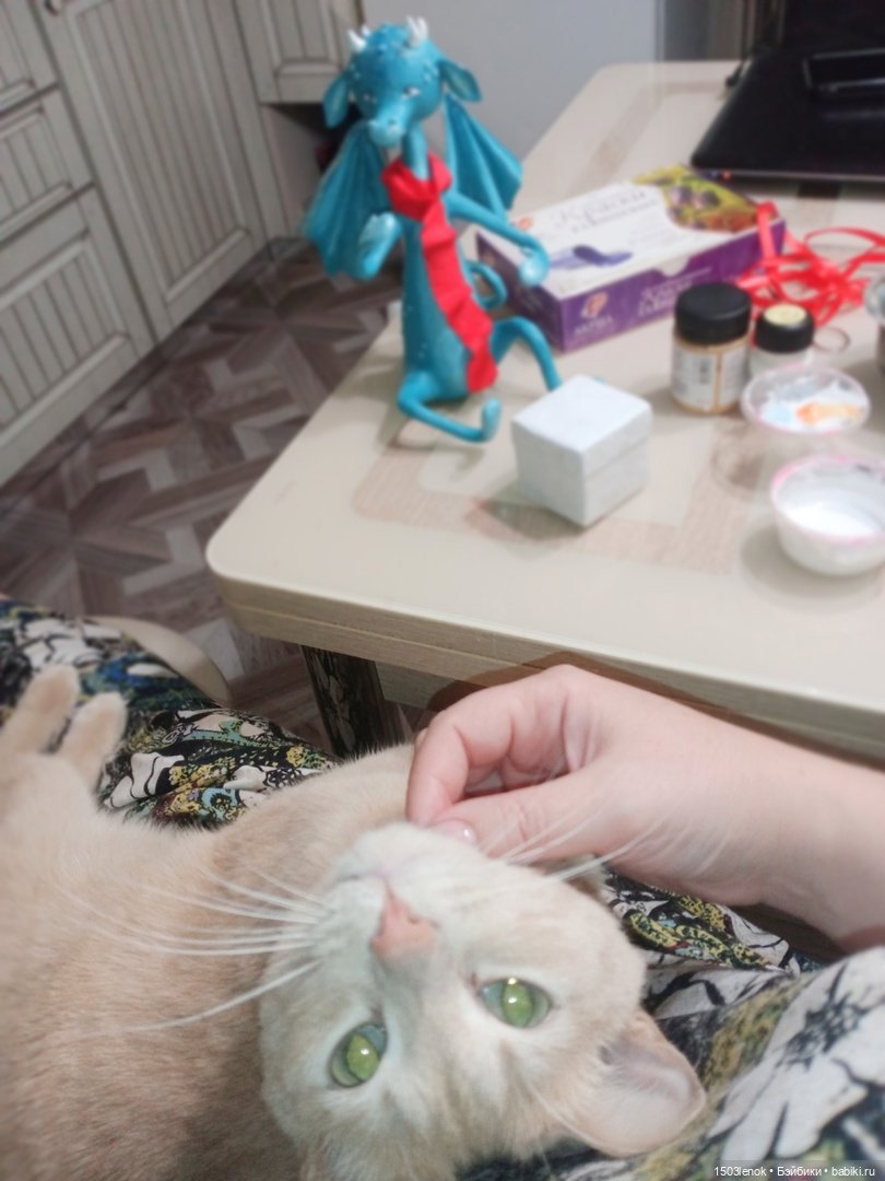 Ещё один дракончик — Лепка авторских игрушек и папье (фото 2)