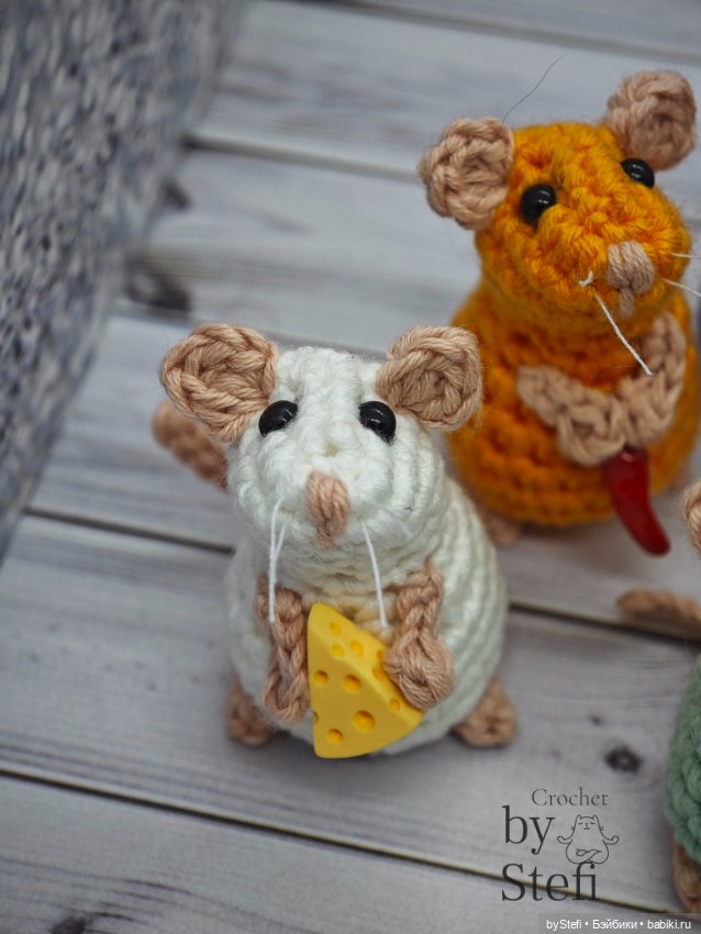 Разноцветные мышки — Вязаные игрушки и амигуруми: крючком (фото 2)