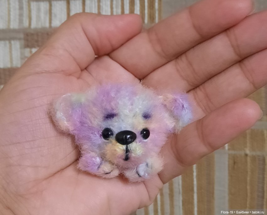 Мишка - брошка — Вязаные игрушки и амигуруми: крючком (фото 4)