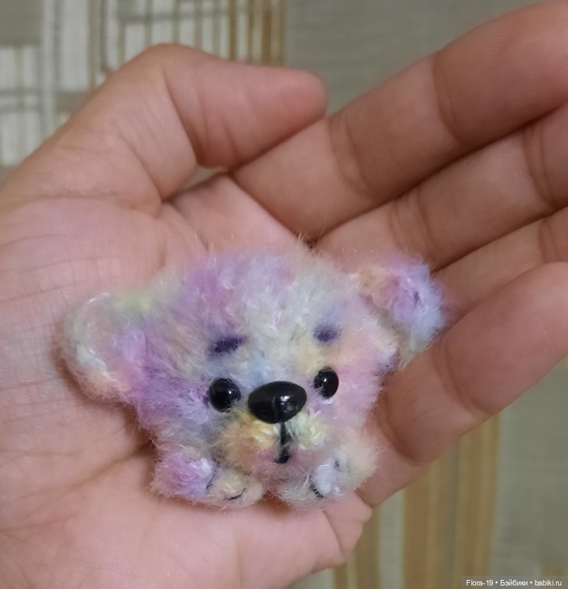Мишка - брошка — Вязаные игрушки и амигуруми: крючком (фото 3)