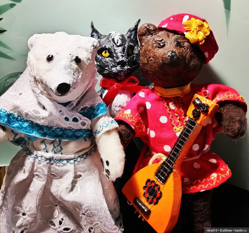 Потап и Лукерья — Авторские игрушки из разных материалов: синельная проволока (фото 7)