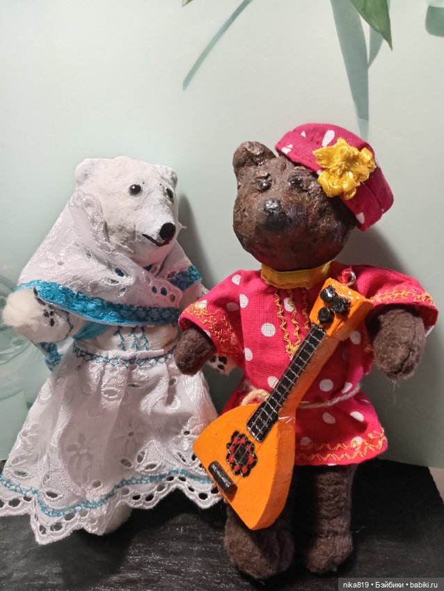 Потап и Лукерья — Авторские игрушки из разных материалов: синельная проволока (фото 6)