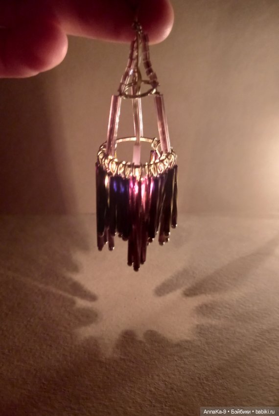 Антикварные люстры для кукольных интерьеров из стекляруса