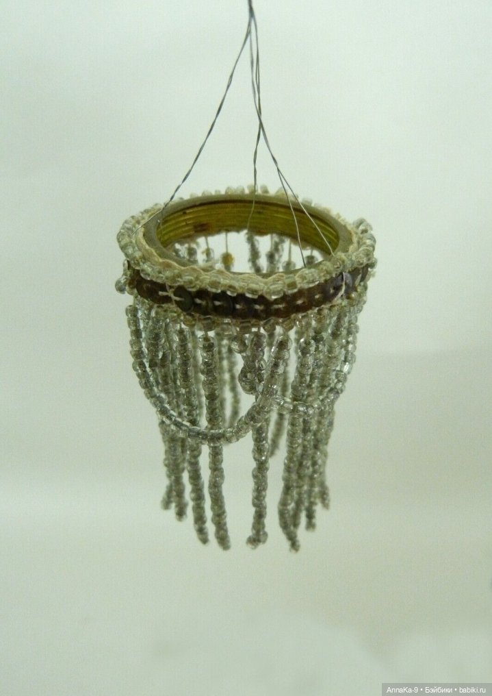 Антикварные люстры для кукольных интерьеров из стекляруса