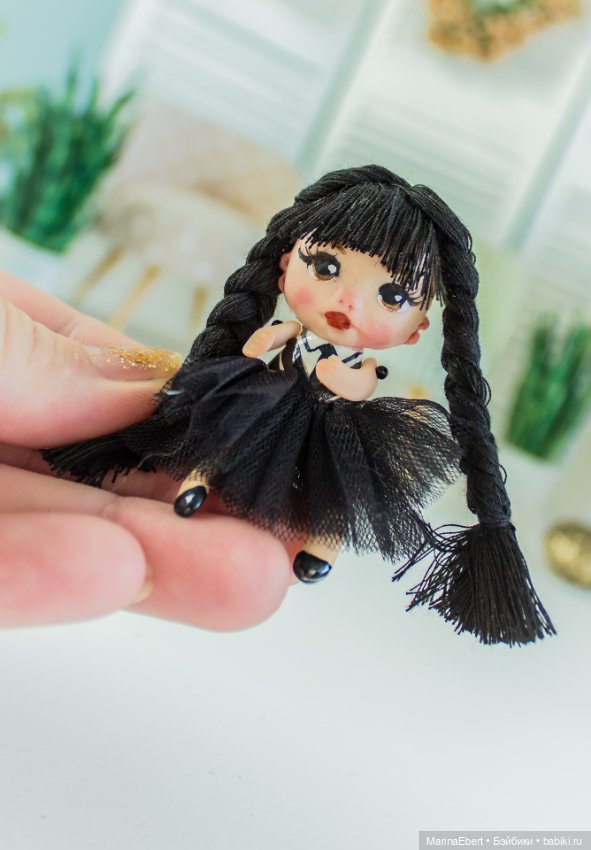 💛 Маленькая Уэнсдэй 💛 — Авторские портретные куклы по фото: галерея работ