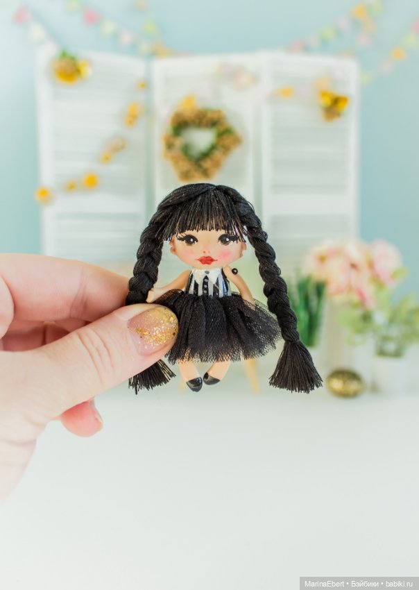 💛 Маленькая Wednesday💛 — Авторские портретные куклы по фото: галерея работ (фото 3)