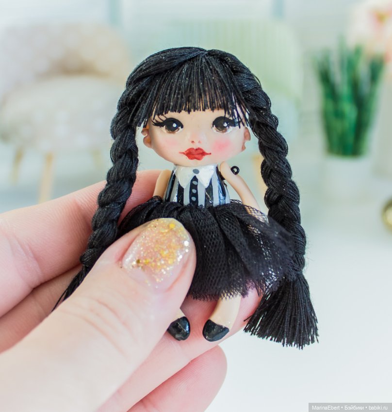 💛 Маленькая Wednesday💛 — Авторские портретные куклы по фото: галерея работ (фото 4)