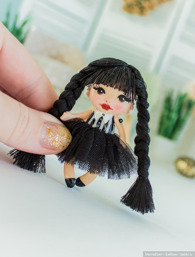 💛 Маленькая Wednesday💛 — Авторские портретные куклы по фото: галерея работ (фото 5)