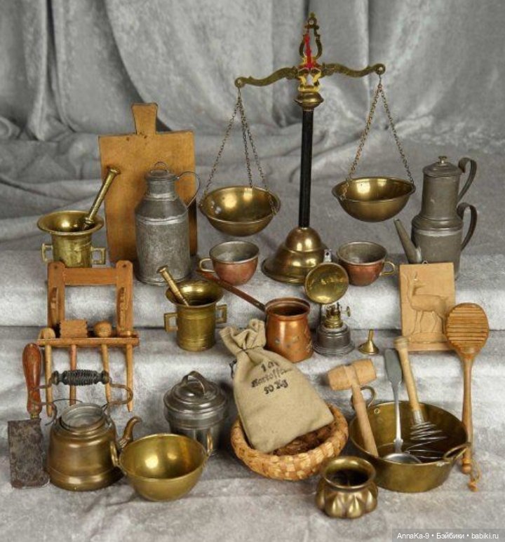 Антикварная кукольная посуда