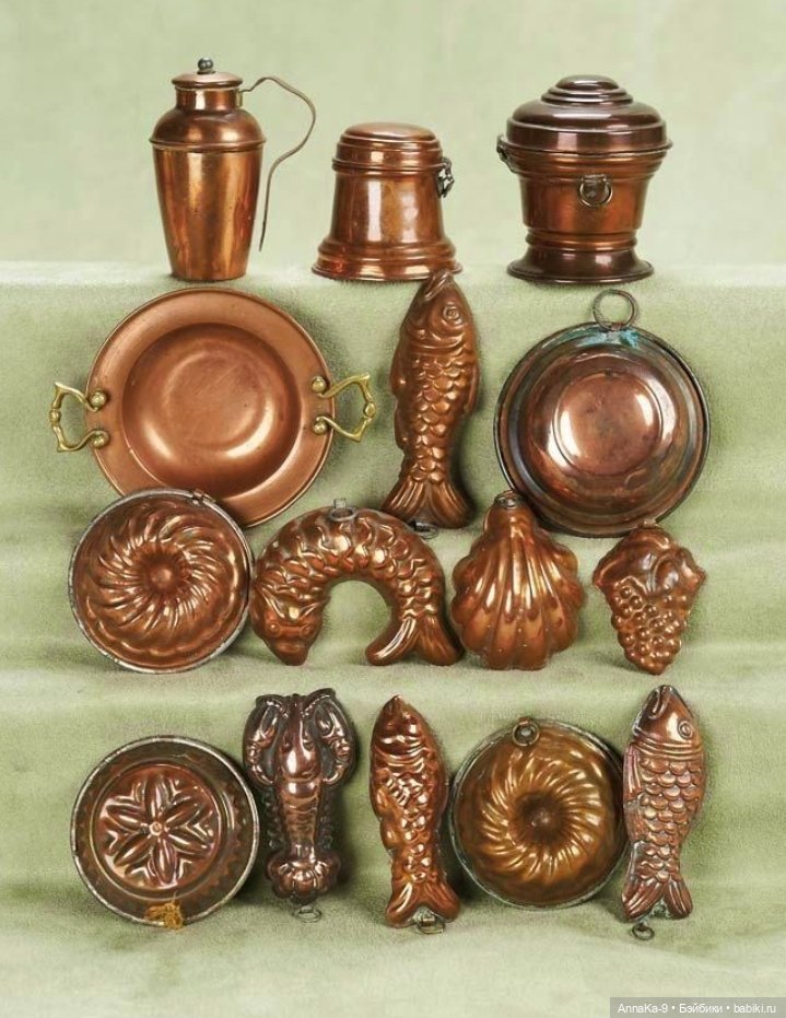 Антикварная кукольная посуда