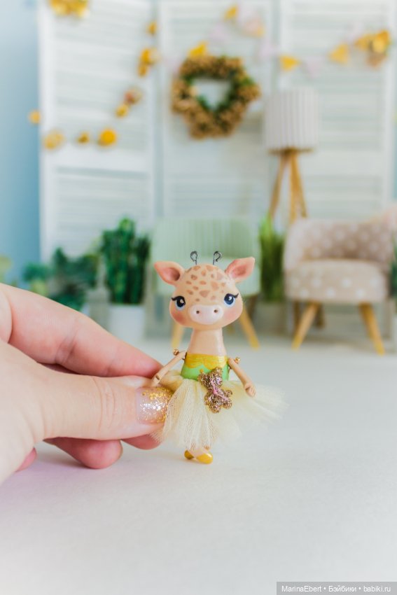 💛 Жирафик Элли 💛 — Лепка авторских игрушек и папье