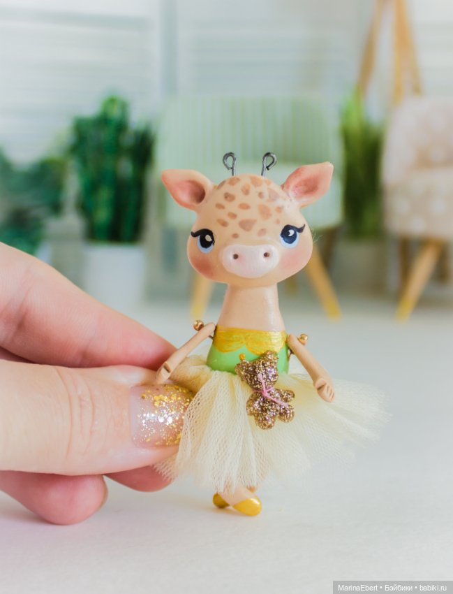 💛 Жирафик Элли 💛 — Лепка авторских игрушек и папье (фото 2)