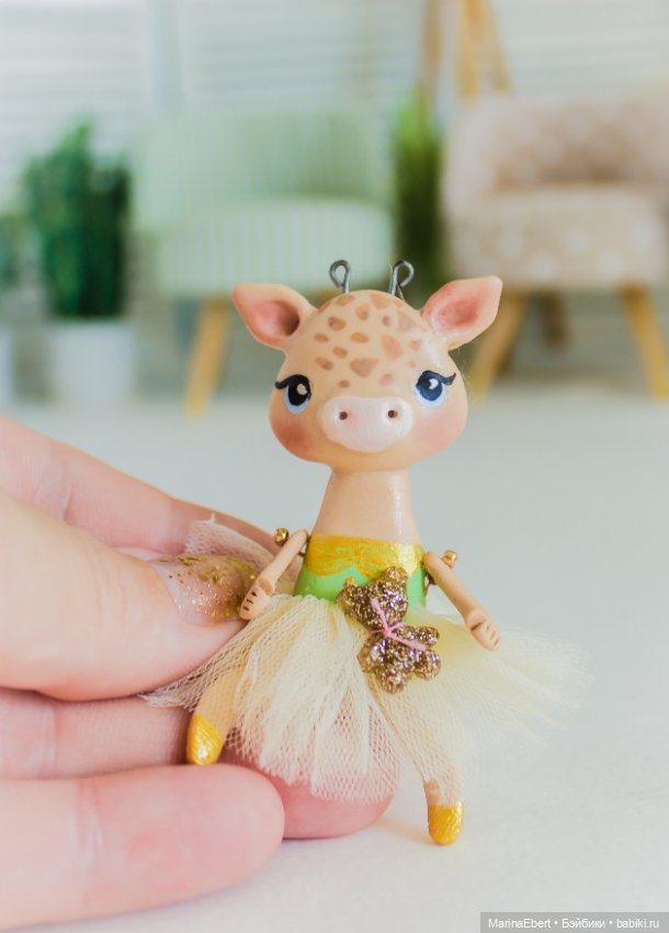 💛 Жирафик Элли 💛 — Лепка авторских игрушек и папье (фото 6)