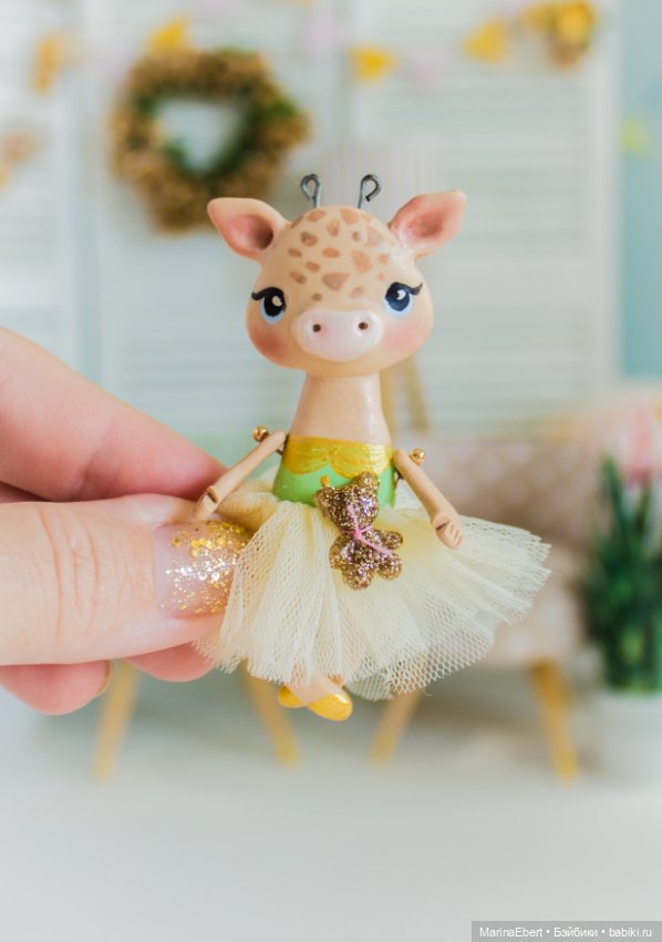 💛 Жирафик Элли 💛 — Лепка авторских игрушек и папье (фото 4)