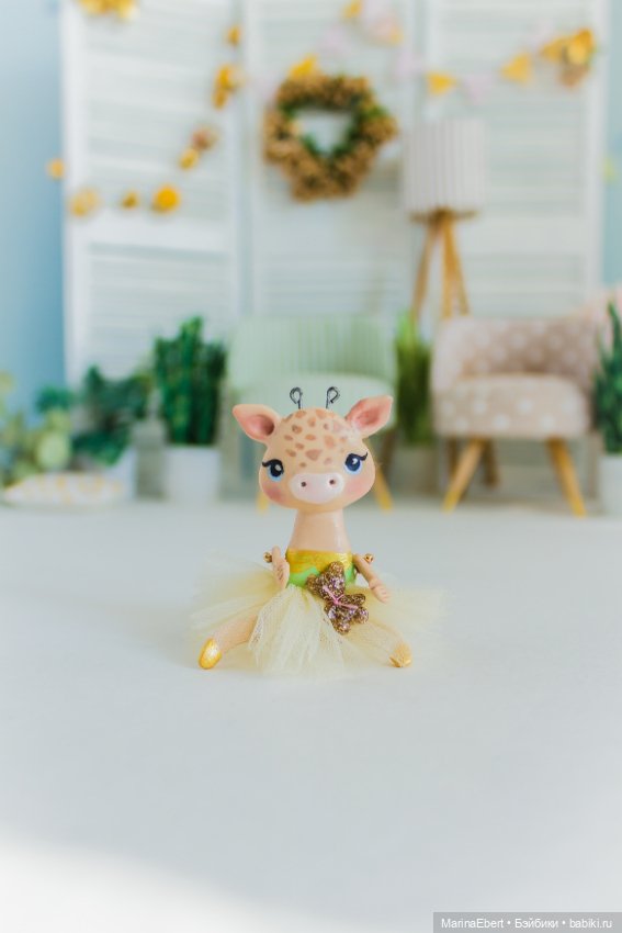 💛 Жирафик Элли 💛 — Лепка авторских игрушек и папье (фото 3)
