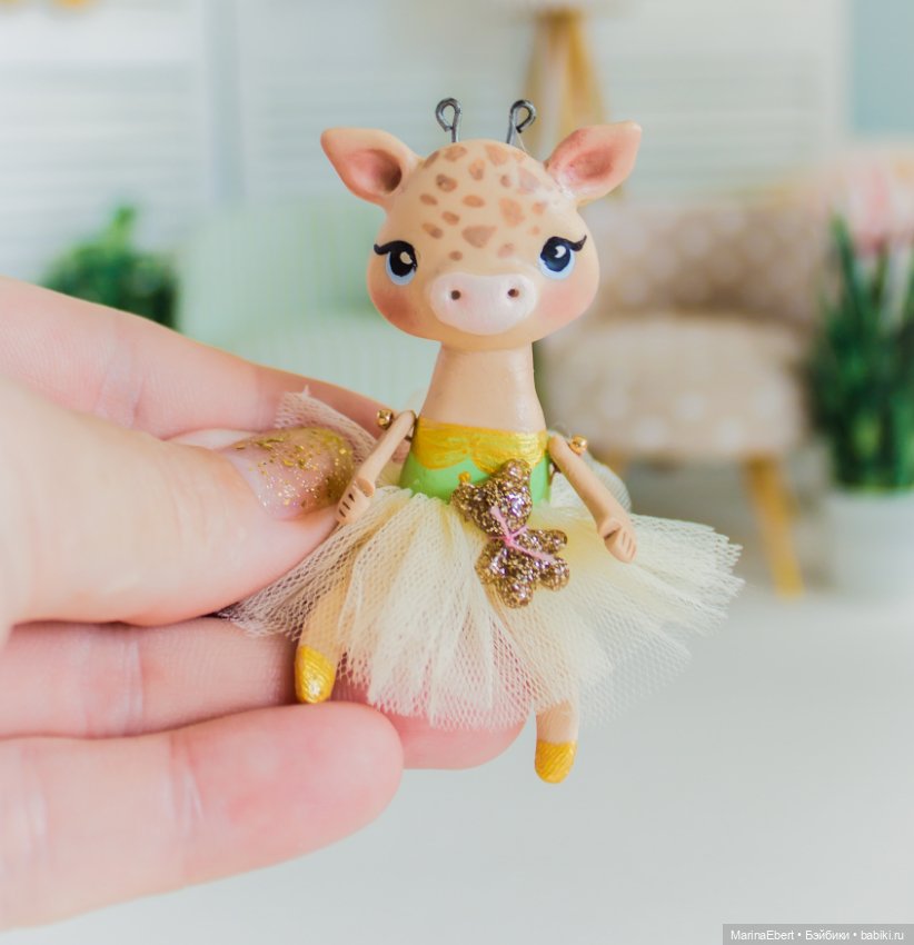 💛 Жирафик Элли 💛 — Лепка авторских игрушек и папье (фото 5)