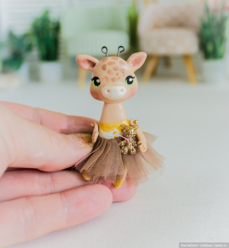 💛 Жирафик Люси 💛 — Лепка авторских игрушек и папье