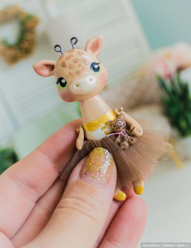 💛 Жирафик Люси 💛 — Лепка авторских игрушек и папье (фото 5)