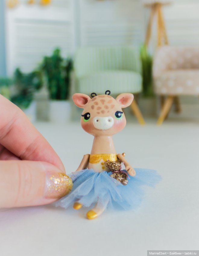 💛 Жирафик Жульет💛 — Лепка авторских игрушек и папье (фото 8)