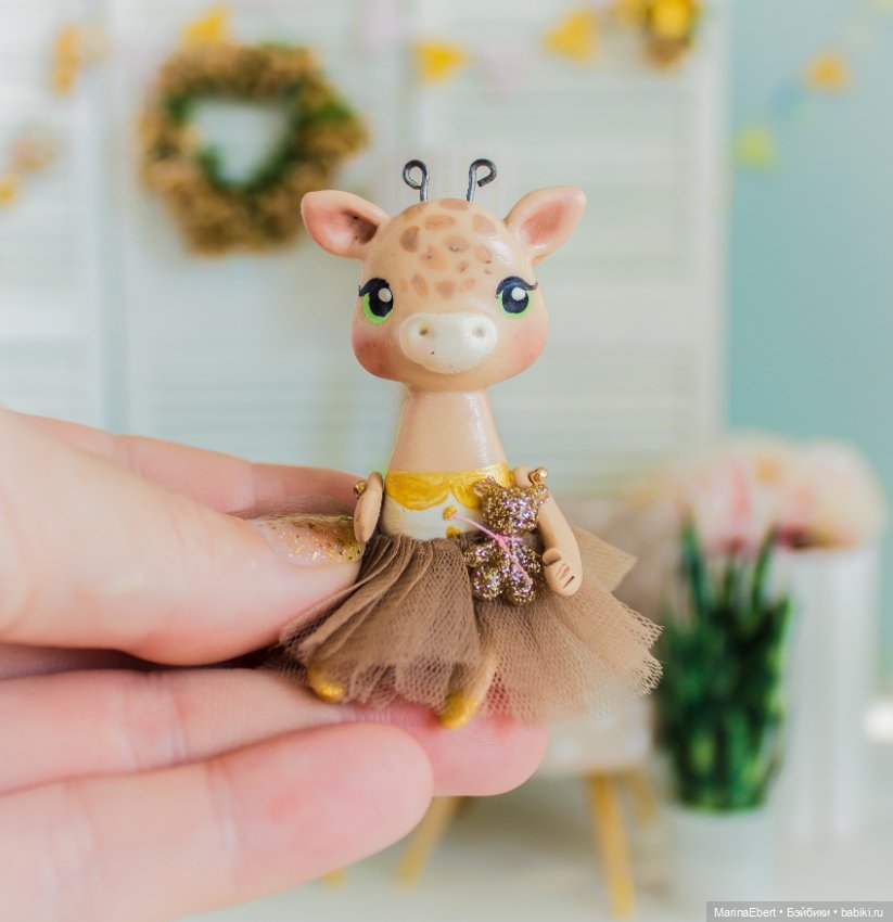 💛 Жирафик Люси 💛 — Лепка авторских игрушек и папье (фото 6)