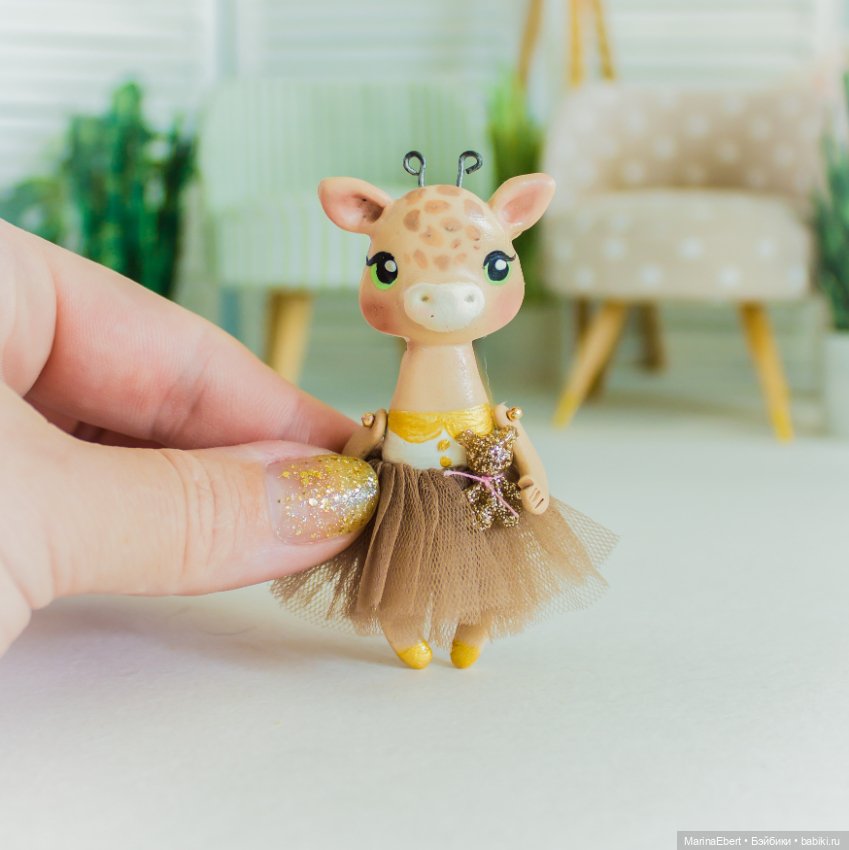 💛 Жирафик Люси 💛 — Лепка авторских игрушек и папье (фото 3)