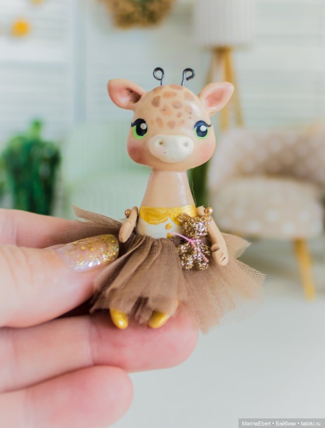 💛 Жирафик Люси 💛 — Лепка авторских игрушек и папье (фото 9)