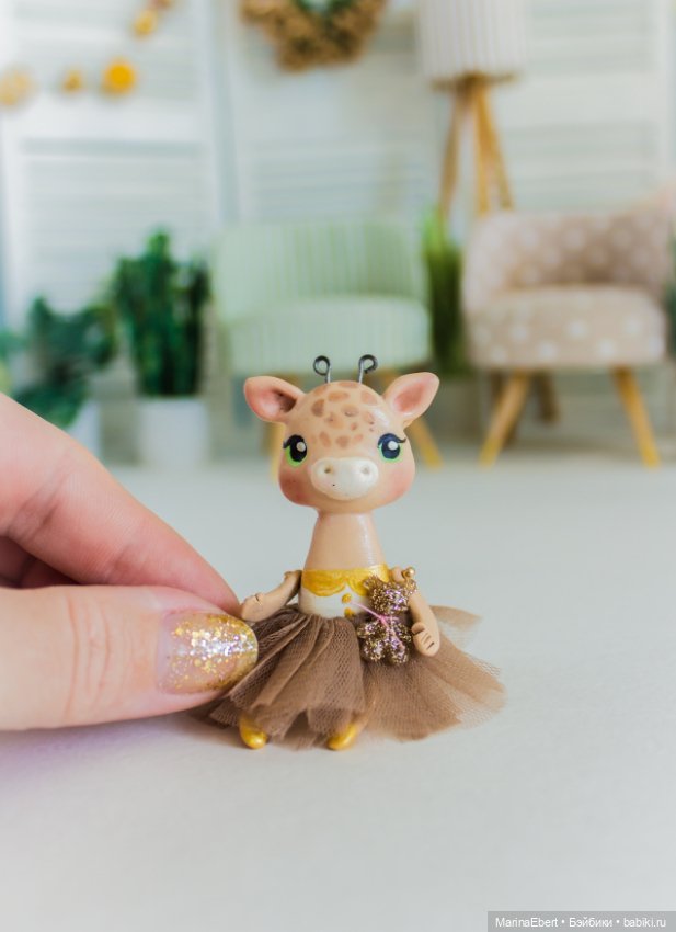 💛 Жирафик Люси 💛 — Лепка авторских игрушек и папье (фото 10)