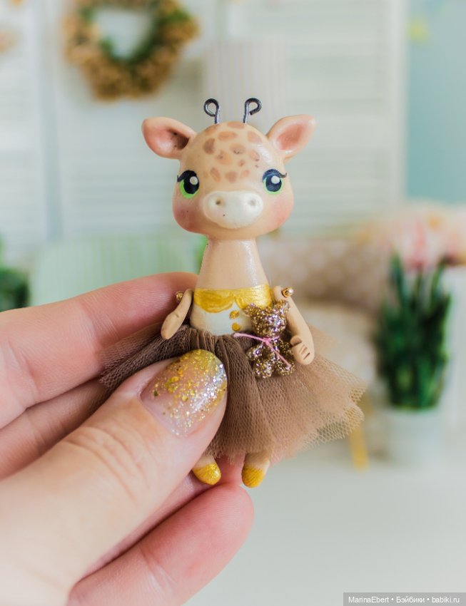 💛 Жирафик Люси 💛 — Лепка авторских игрушек и папье (фото 2)