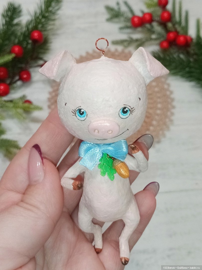 Хрюшки — Лепка авторских игрушек и папье (фото 6)