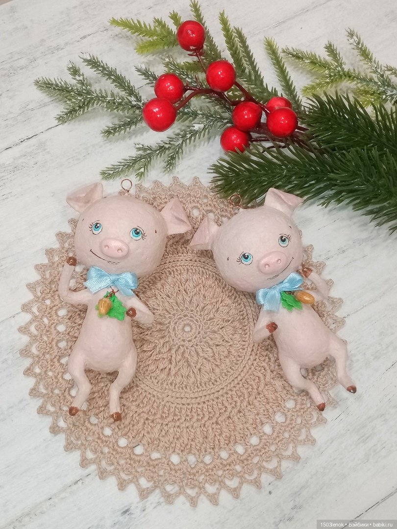 Хрюшки — Лепка авторских игрушек и папье